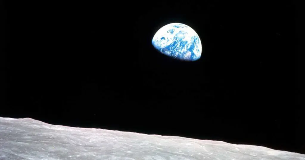 View of Earth from the moon