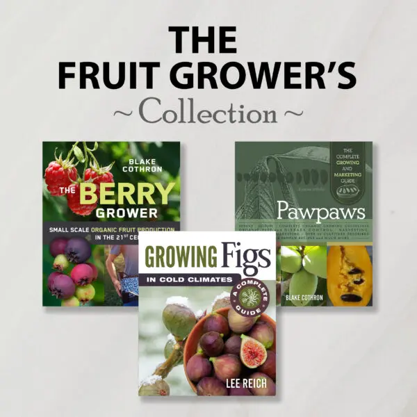 Three book covers shown under the title "The Fruit Grower's Collection.