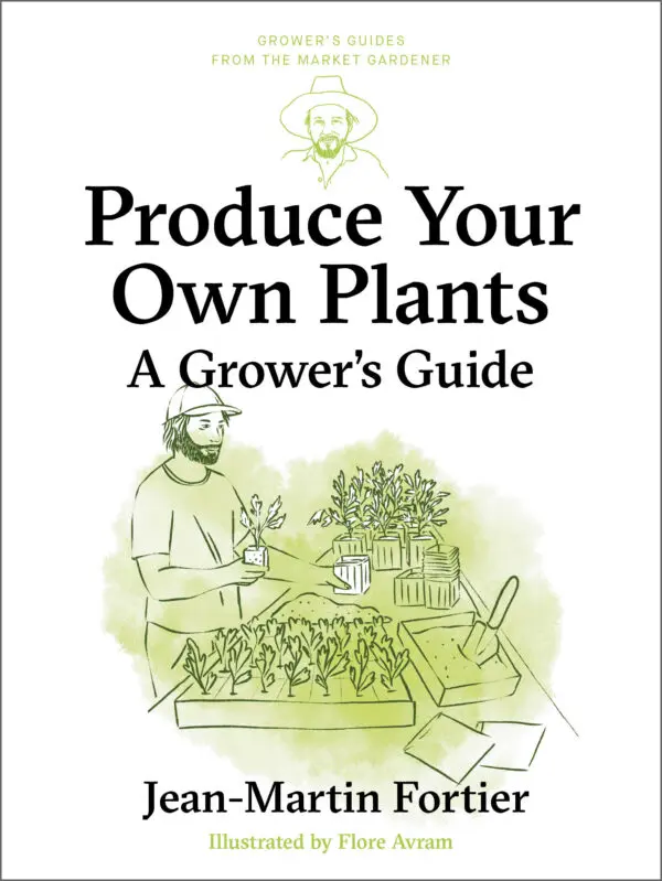 Book cover for "Produce Your Own Plants" with gardening illustrations and lush greenery.