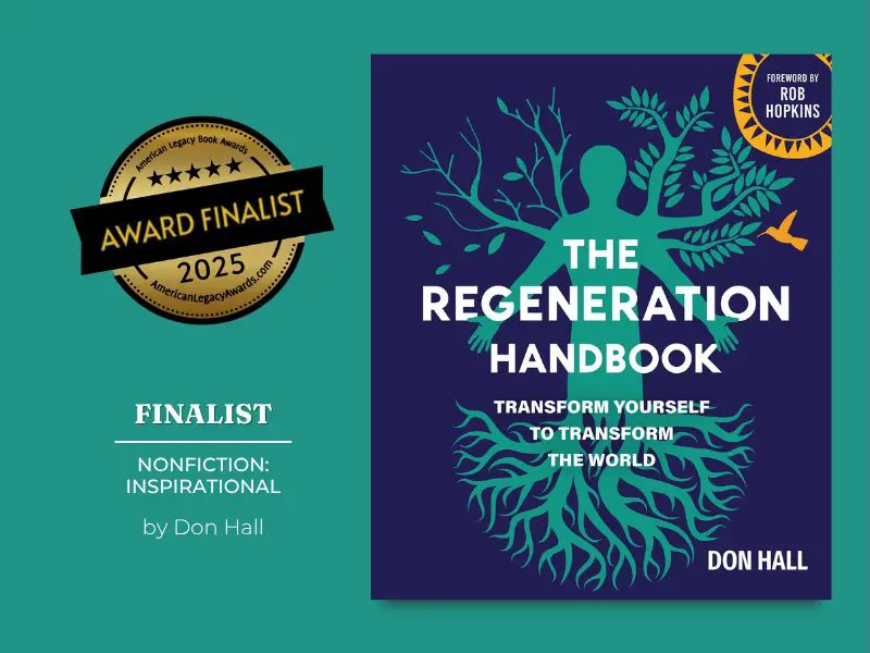 Book cover of "The Regeneration Handbook" by Don Hall, an American Legacy Book Award finalist.