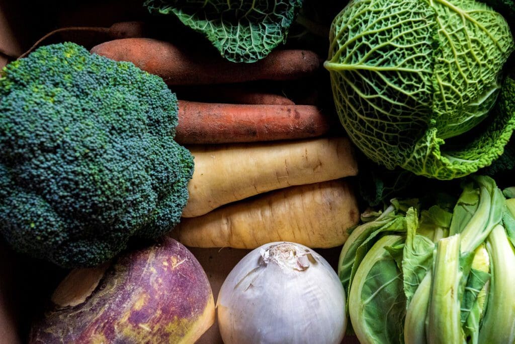 Broccoli and cauliflower.