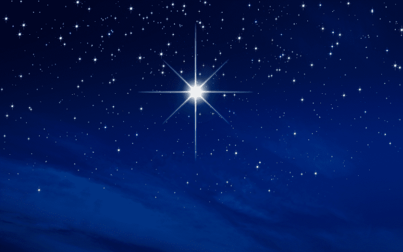 Polaris in the night sky.