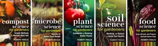 Explore five captivating book covers from the Garden Science Collection by Robert Pavlis, each delving into the fascinating science of soil and plants. Ideal for garden enthusiasts.